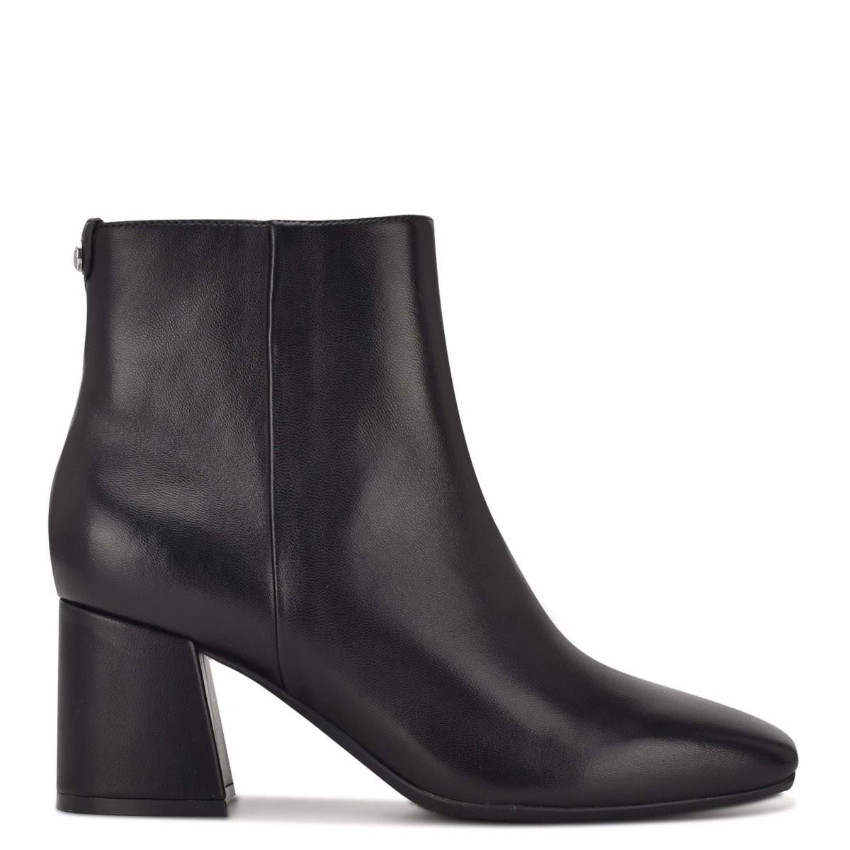 Nine West Vivy 9x9 Heeled Booties Black | FGXR81043