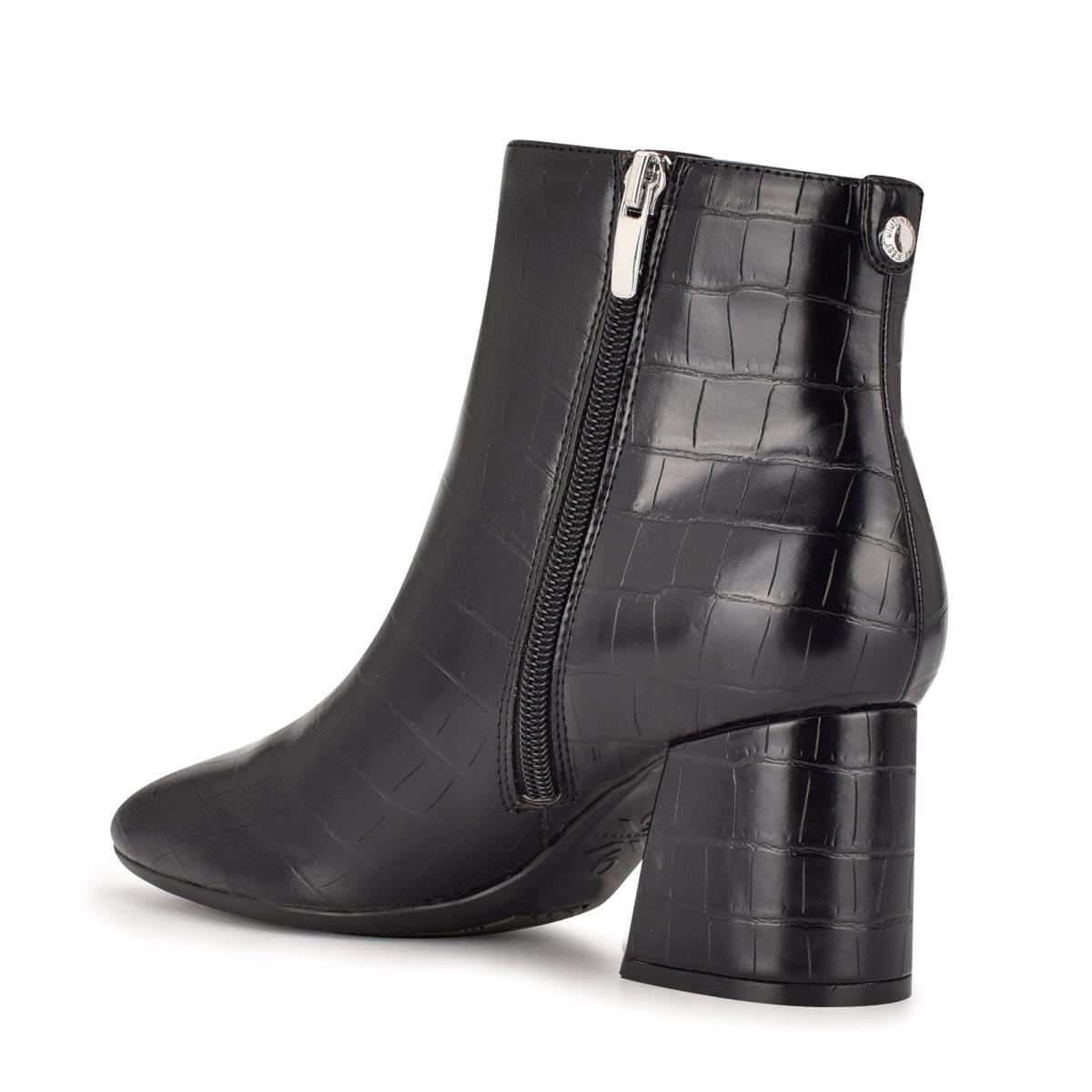 Nine West Vivy 9x9 Heeled Booties Black | KXFO17305