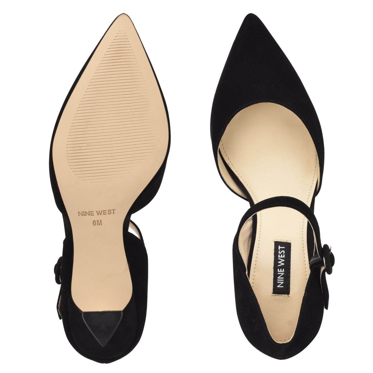 Nine West Wanah Pointy Toe Pumps Black | QTVN60543