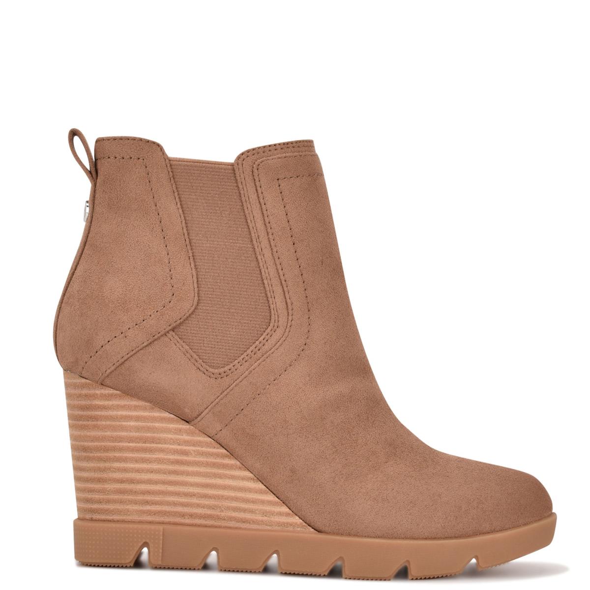 Nine West Wayde Wedge Booties Brown | SRTN79362