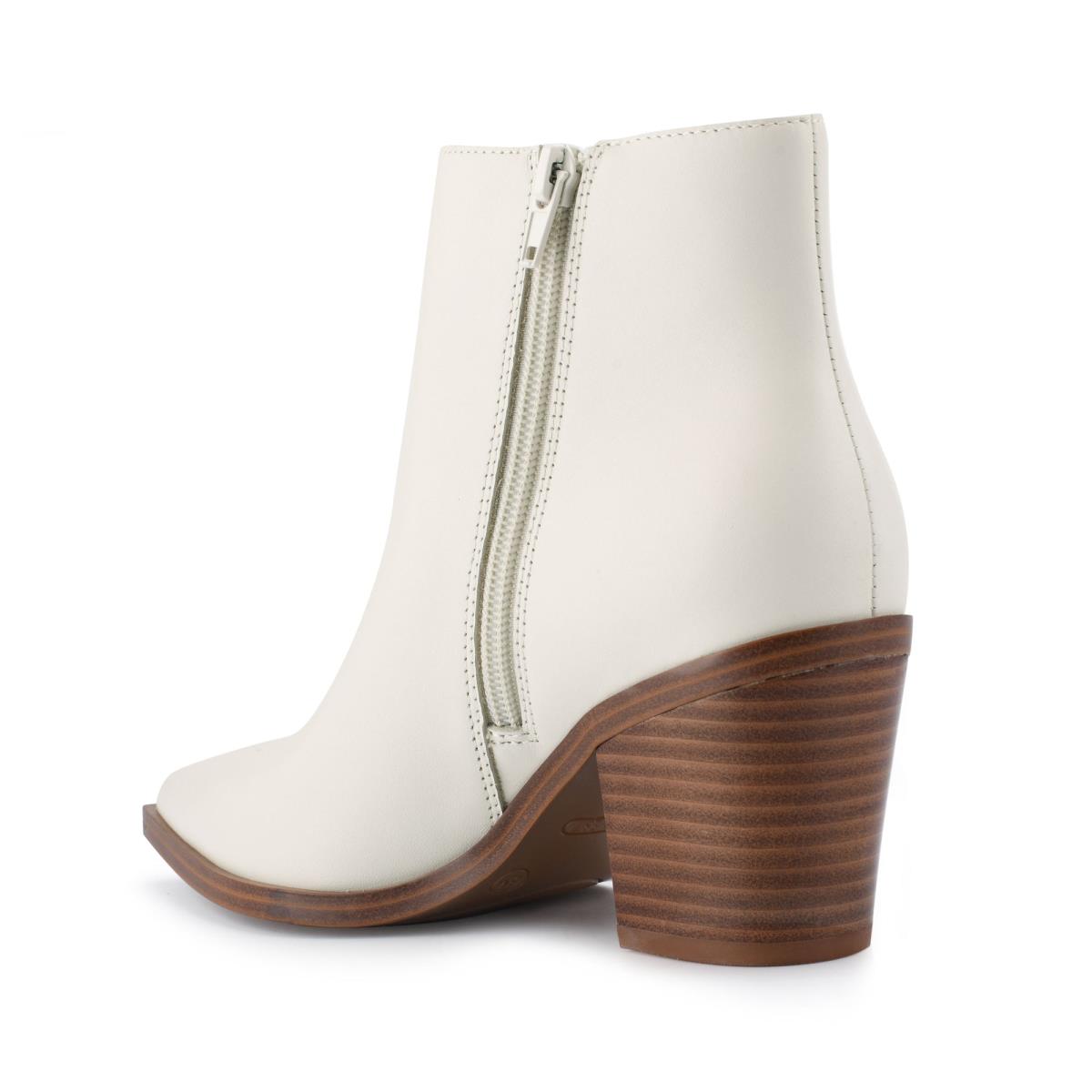 Nine West Wearit Block Heel Booties White | IVOB48075