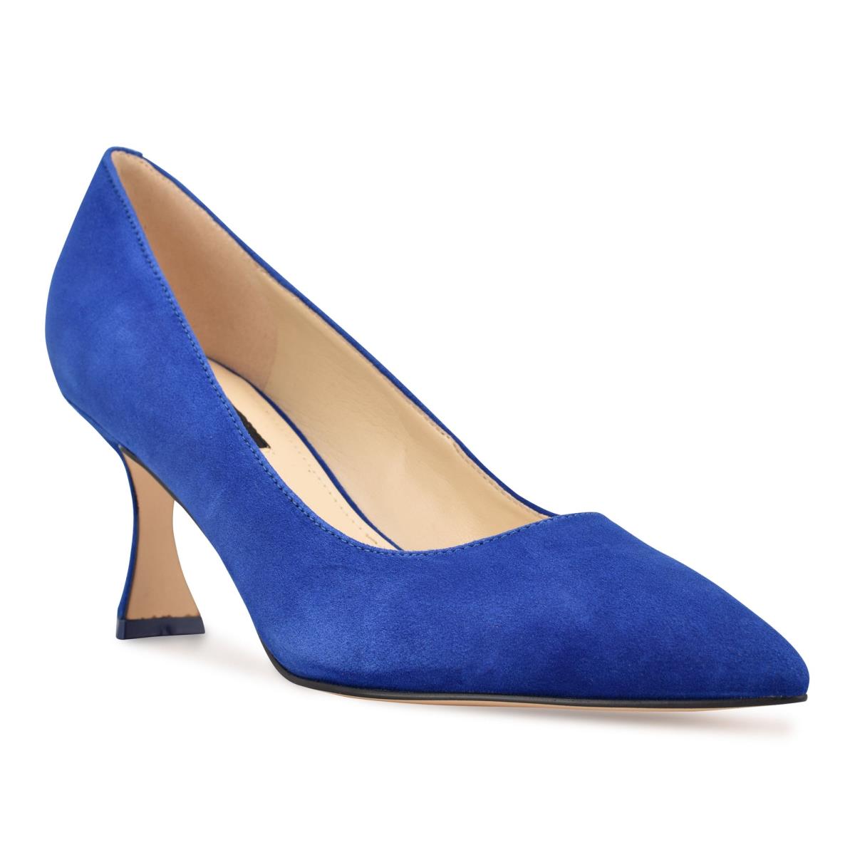 Nine West Workin Pointy Toe Pumps Deep Blue | LXME19542