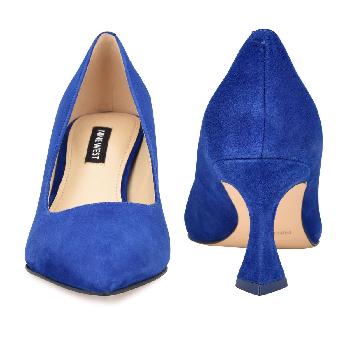 Nine West Workin Pointy Toe Pumps Deep Blue | LXME19542