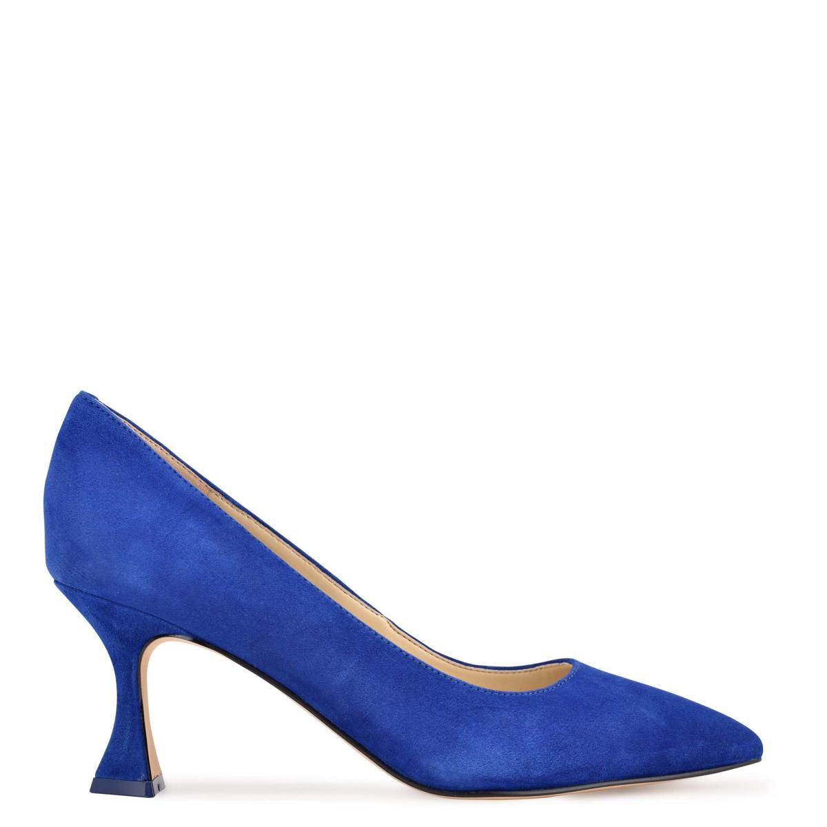 Nine West Workin Pointy Toe Pumps Deep Blue | LXME19542