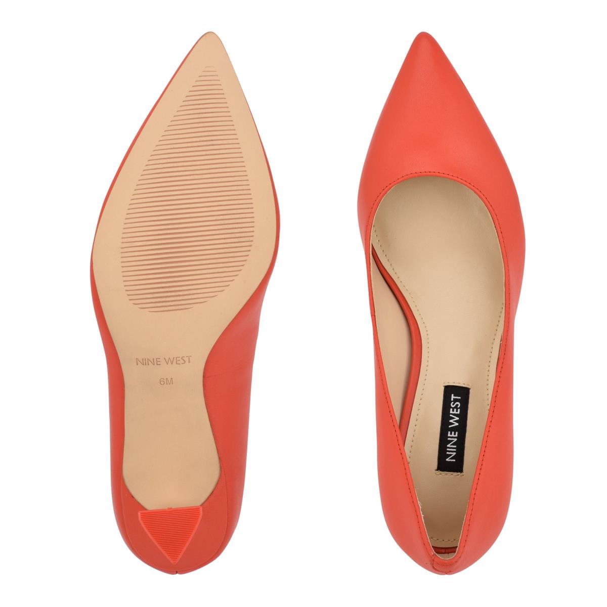 Nine West Workin Pointy Toe Pumps Orange | DCNE15360