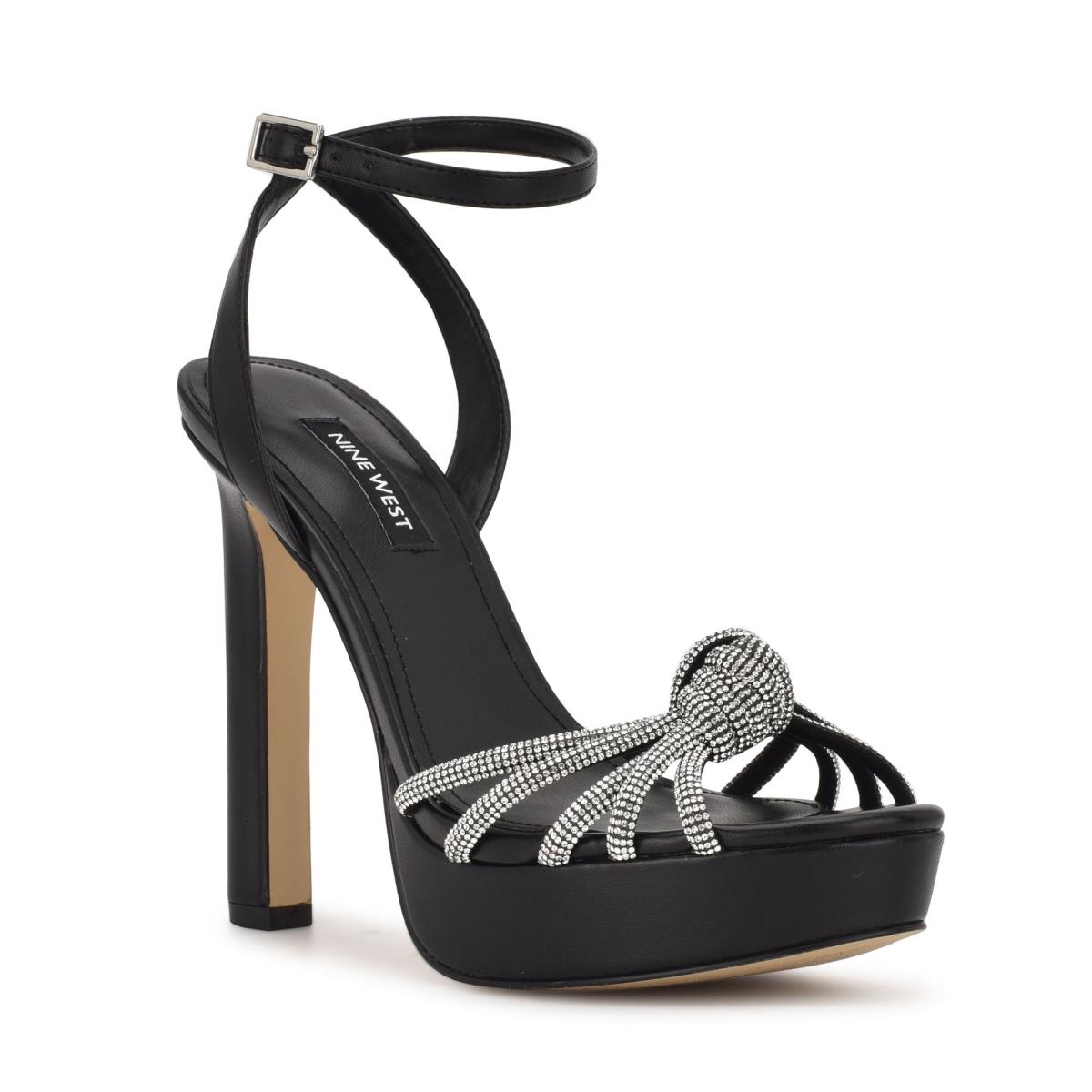 Nine West Wowzz Platform Dress Sandals Black | RDLZ92807