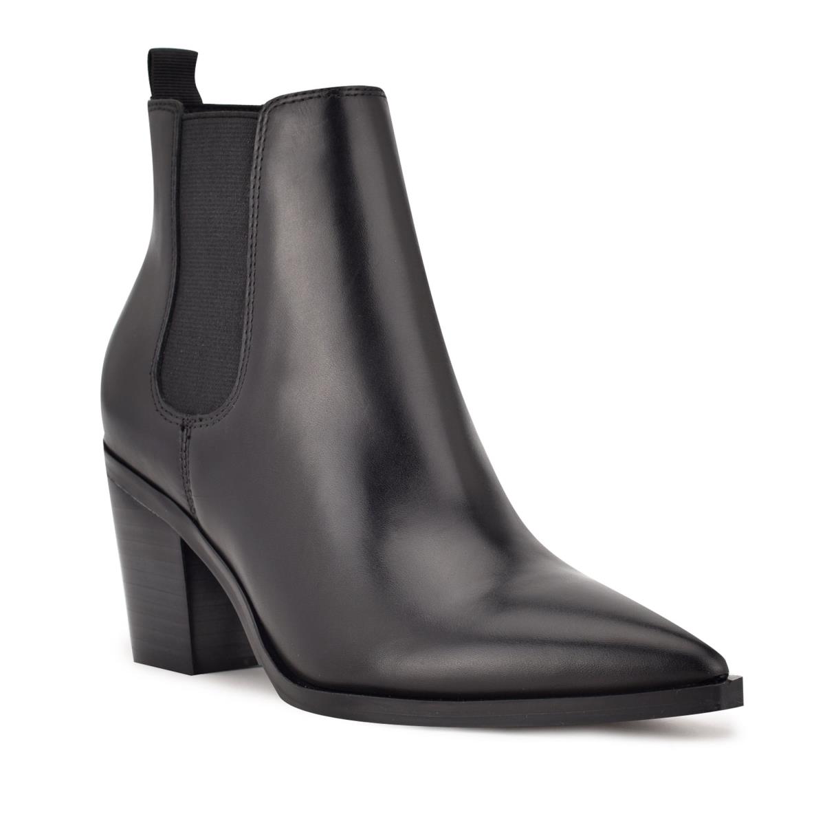 Nine West Wyllis Block Heel Booties Black | NKEA93810