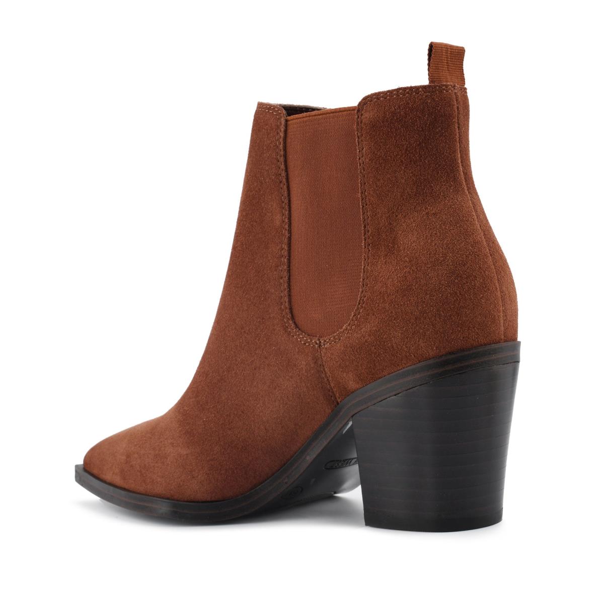 Nine West Wyllis Block Heel Booties Dark Brown | MTWG01245