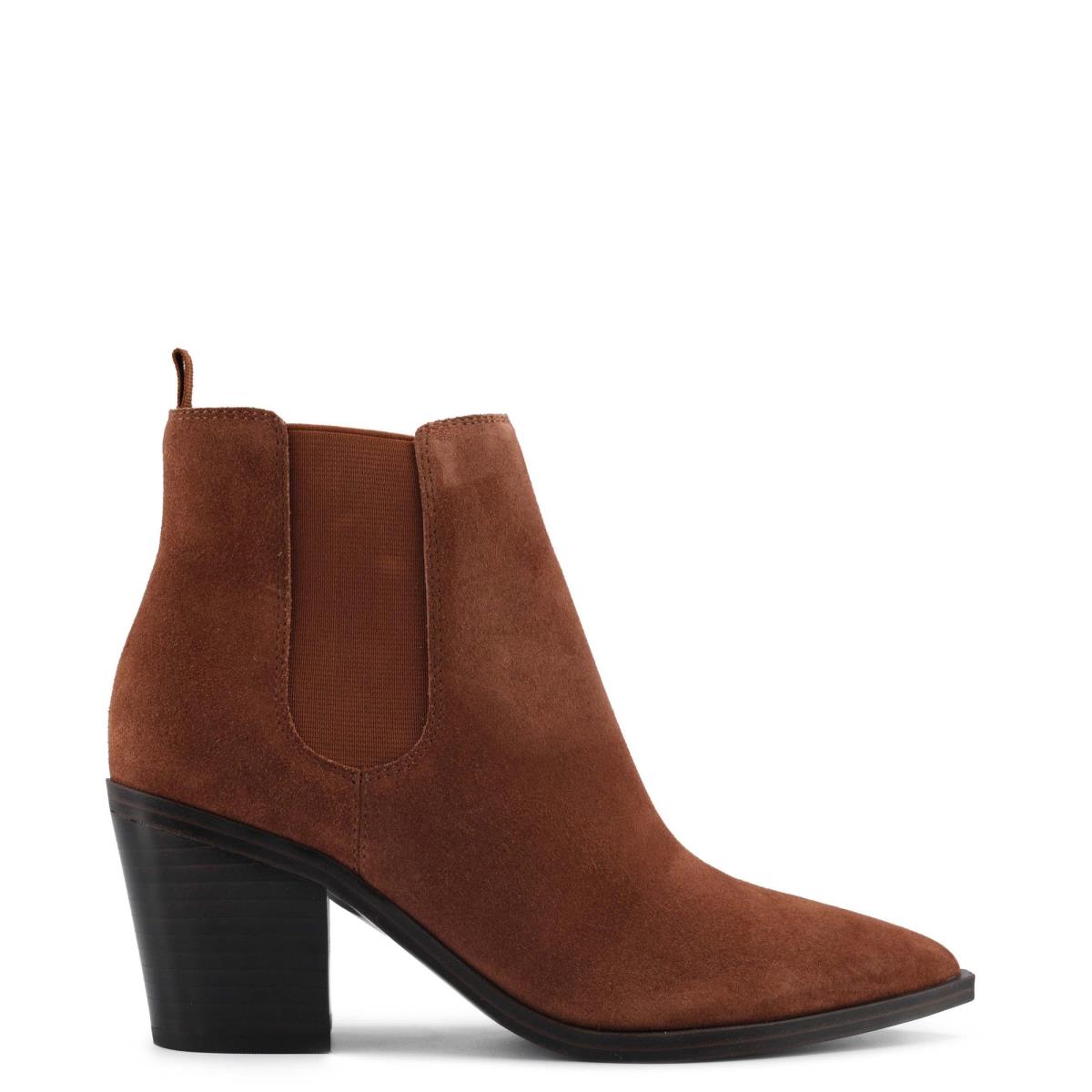 Nine West Wyllis Block Heel Booties Dark Brown | MTWG01245