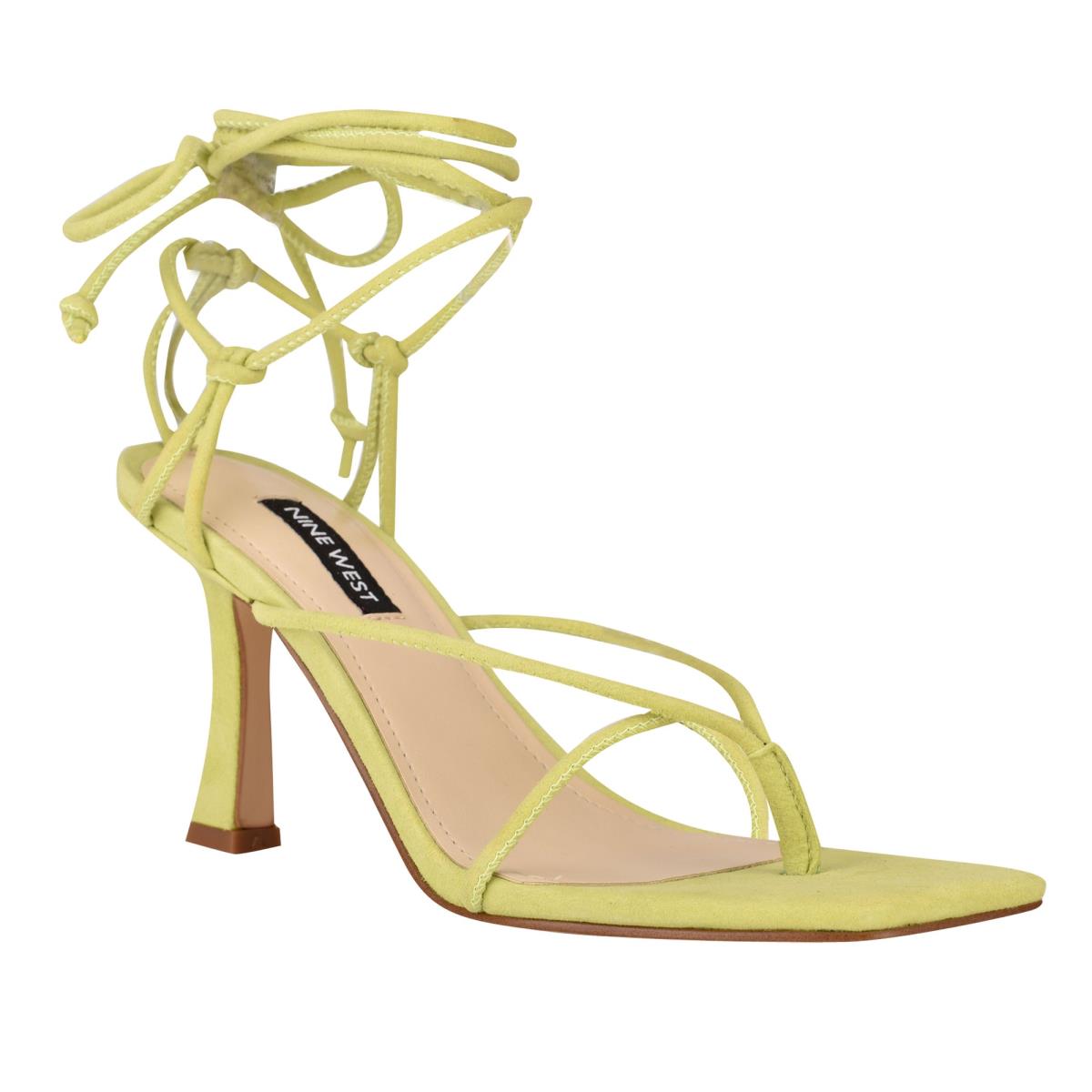 Nine West Yarin Ankle Wrap Heels Sandals Green | GIUP58234