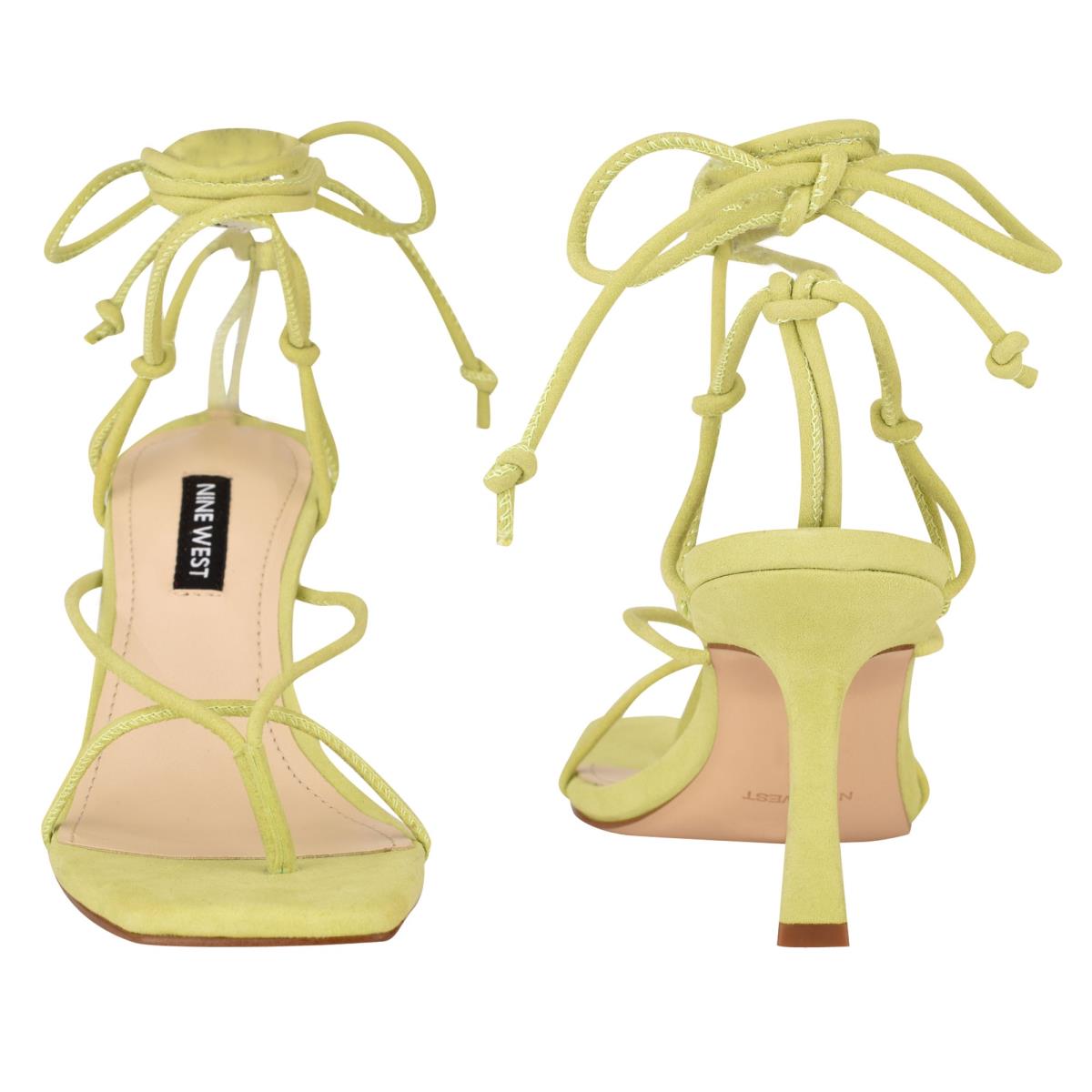 Nine West Yarin Ankle Wrap Heels Sandals Green | GIUP58234