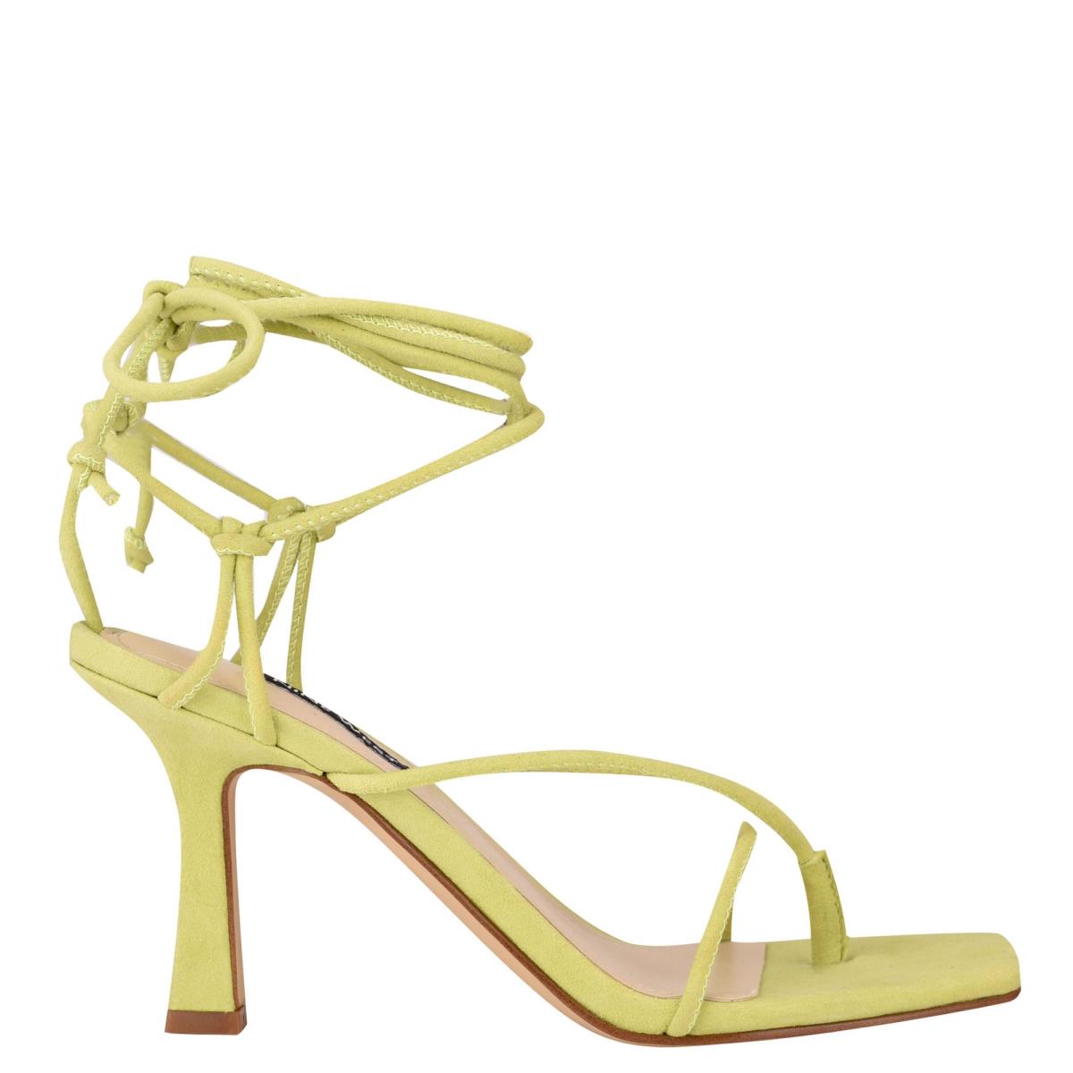 Nine West Yarin Ankle Wrap Heels Sandals Green | GIUP58234