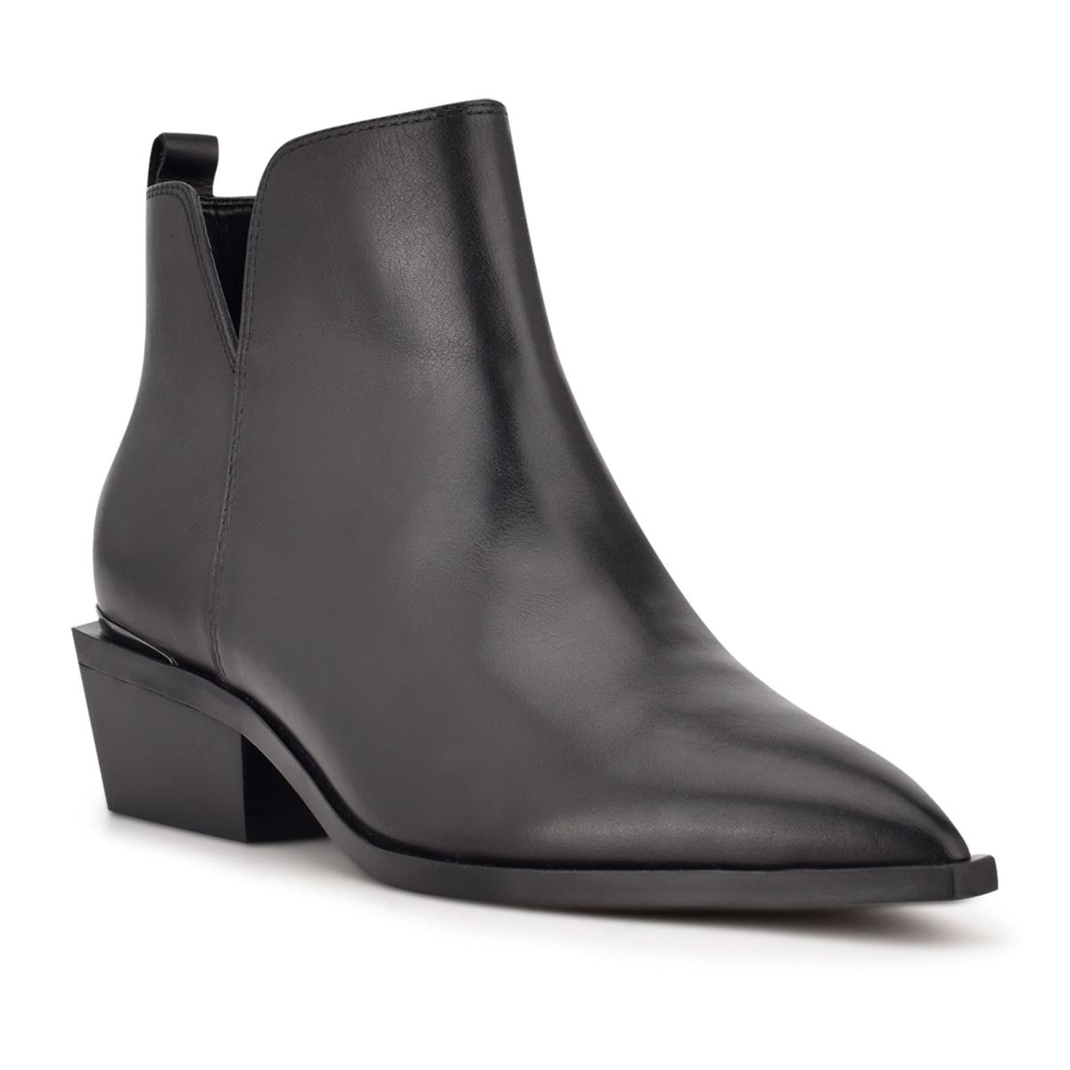 Nine West Yerly Pointy Toe Booties Black | KVAJ25041