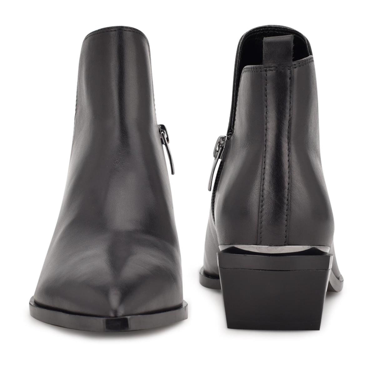 Nine West Yerly Pointy Toe Booties Black | KVAJ25041