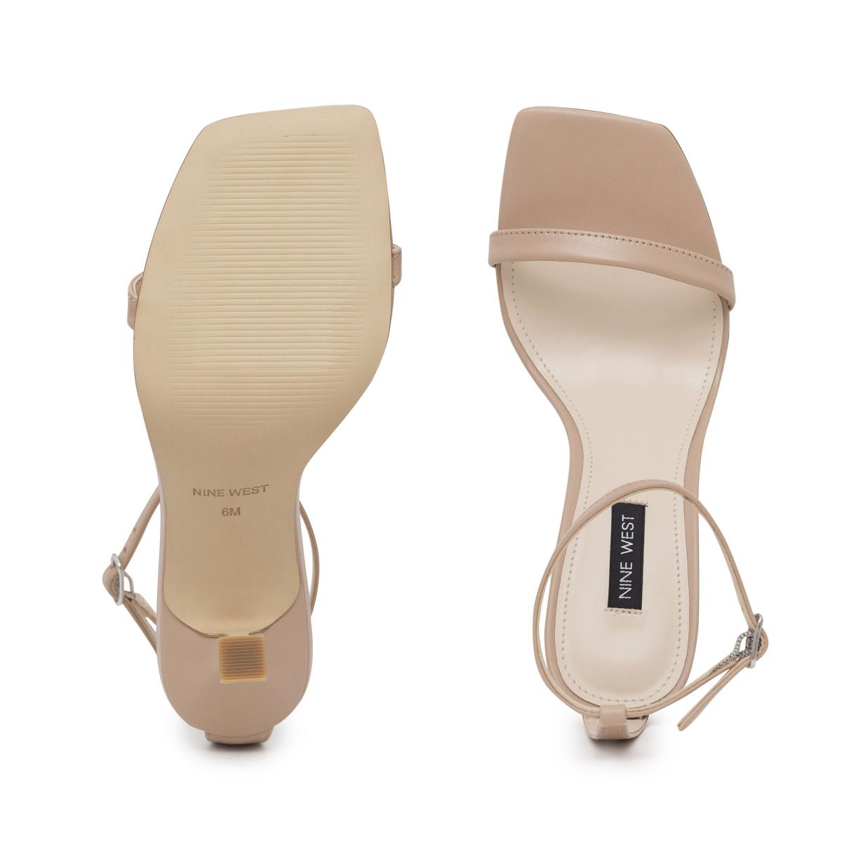 Nine West Yess Ankle Strap Sandals Beige | RQGZ75602