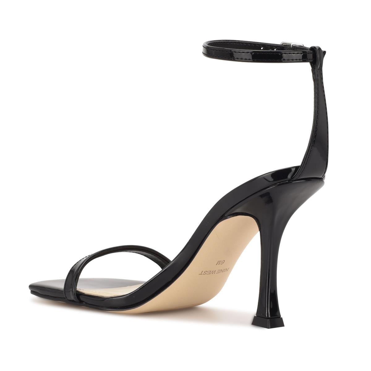 Nine West Yess Ankle Strap Sandals Black | RMOD97523