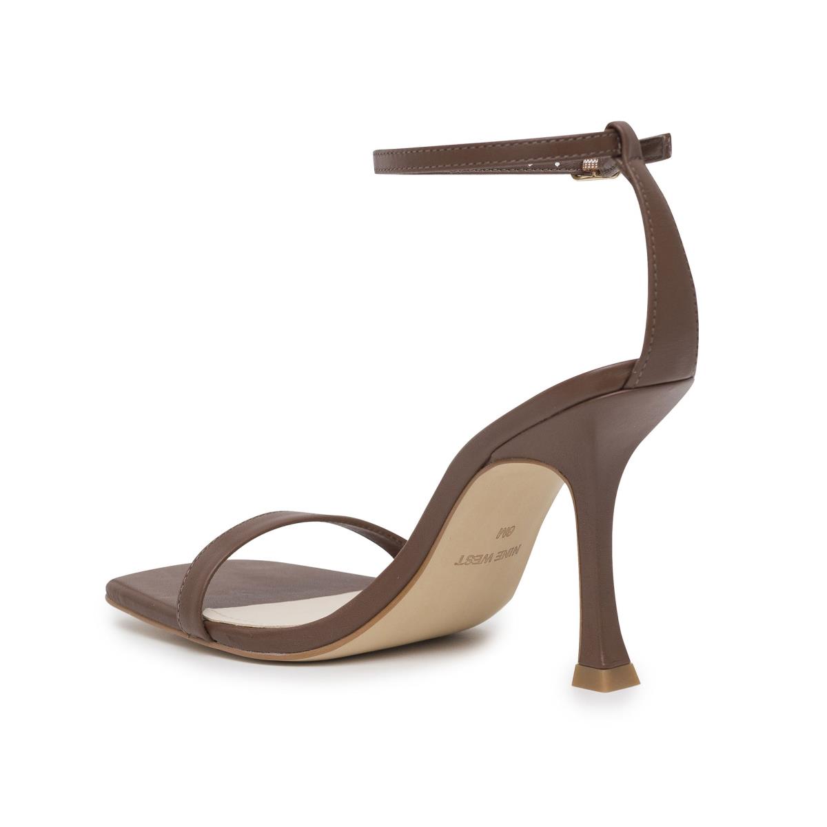 Nine West Yess Ankle Strap Sandals Brown | CWIH98157