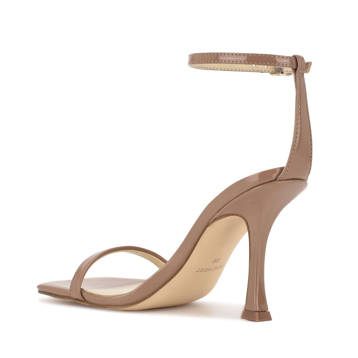 Nine West Yess Ankle Strap Sandals Brown | LSBV18325