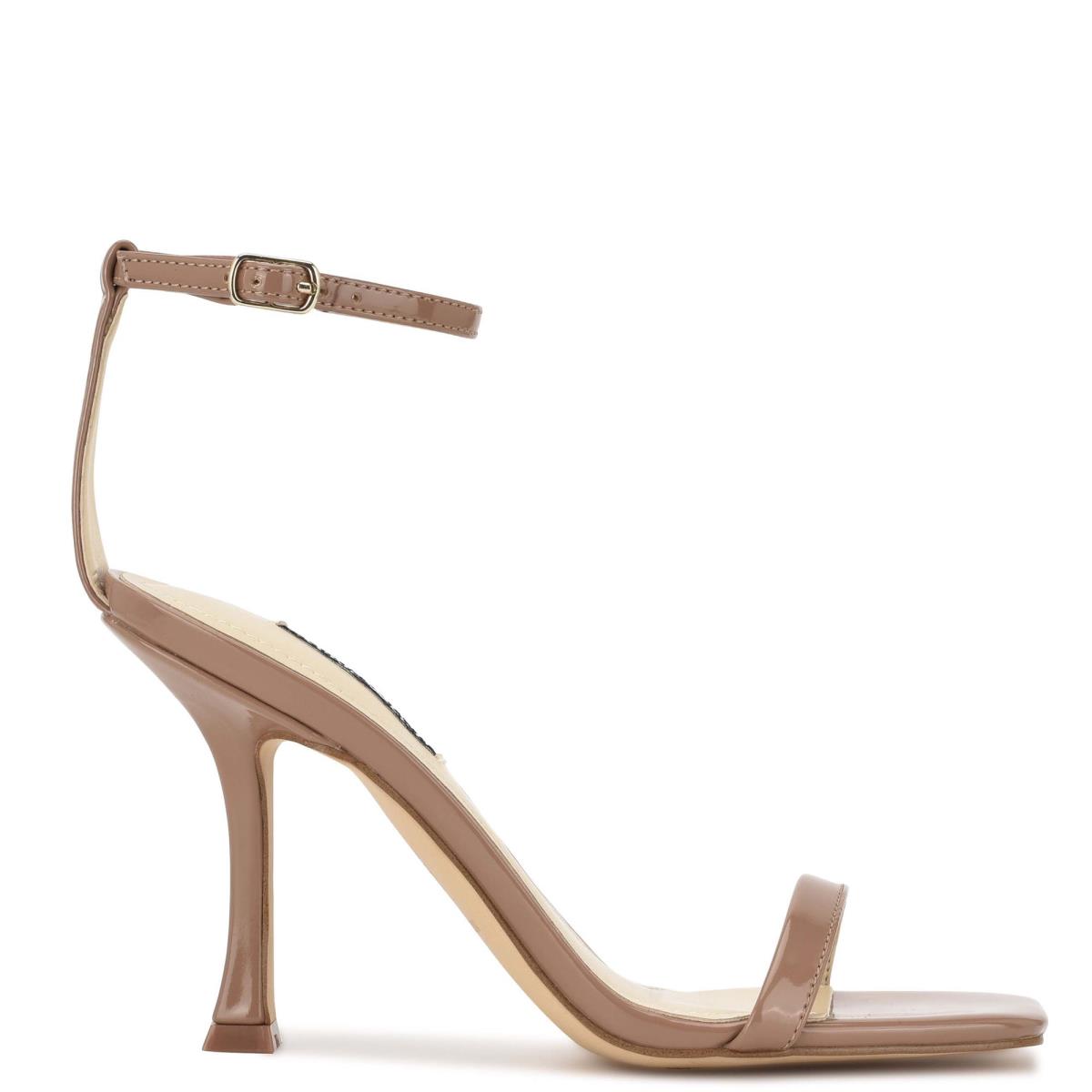 Nine West Yess Ankle Strap Sandals Brown | LSBV18325