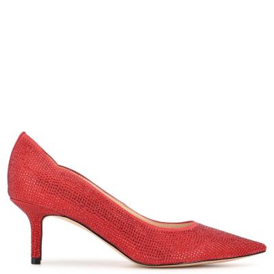 Nine West Abaline Rhinestone Pointy Toe Pumps Red | KBRU16924