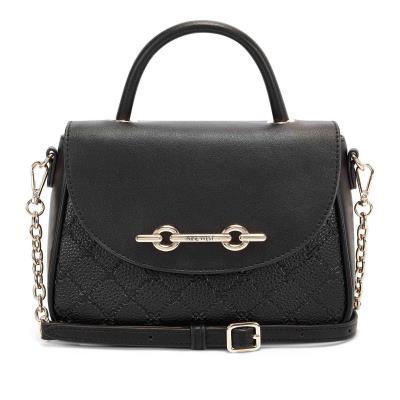 Nine West Addy Mini Top Handle Flap Crossbody Bags Black | MQEK42691