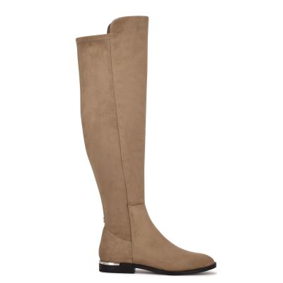 Nine West Allair Over the Knee Boots Grey / Brown | ZRYJ15974