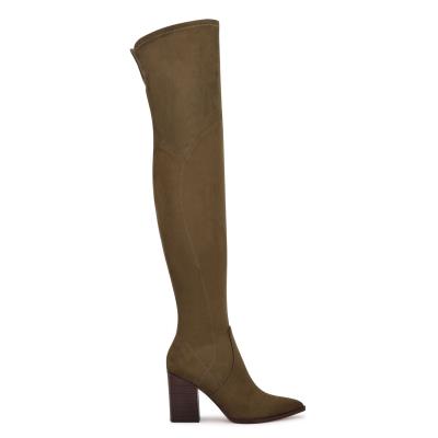 Nine West Barret Over The Knee Heeled Boots Light Brown | LUVQ82467