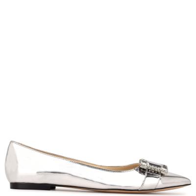 Nine West Behold Dress Ballet Flats Silver | GYWJ87512