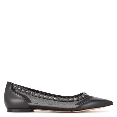 Nine West Bizzie Pointy Toe Ballet Flats Black | ANFS04372