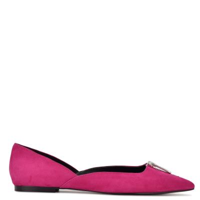 Nine West Brina Pointy Toe Ballet Flats Pink | SVRJ09175