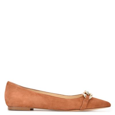 Nine West Brinks Pointy Toe Ballet Flats Beige | FDOJ29071