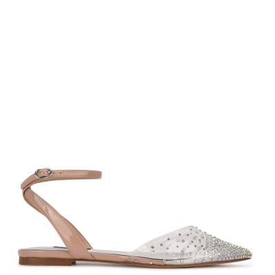 Nine West Briya Pointy Toe Ballet Flats Beige | YSOD71328