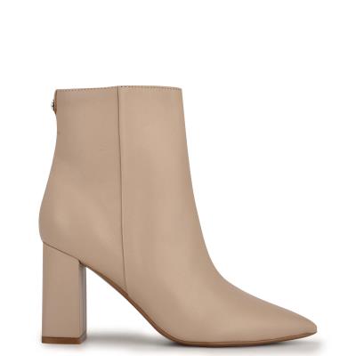 Nine West Cacey 9x9 Heeled Booties Grey / Brown | UEWG38175