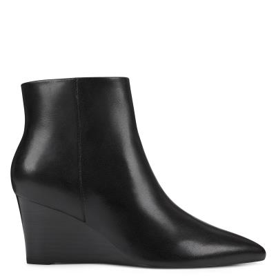 Nine West Carter Wedge Booties Black | ARBX41839