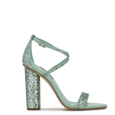 Nine West Celebra Heels Sandals Light Turquoise | ZCHG10764