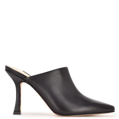 Nine West Ciao Heel Mules Black | QYSN04218