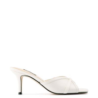 Nine West Dainty Heeled Slide Sandals White | SUNI03246