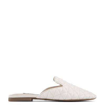 Nine West Diamond Flat Mules Cream | CHOS84903