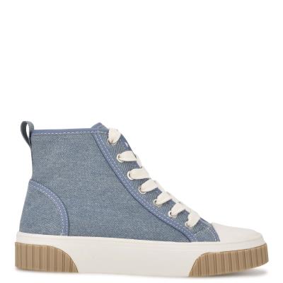 Nine West Dyiane High Top Sneakers Blue | SFRY85309