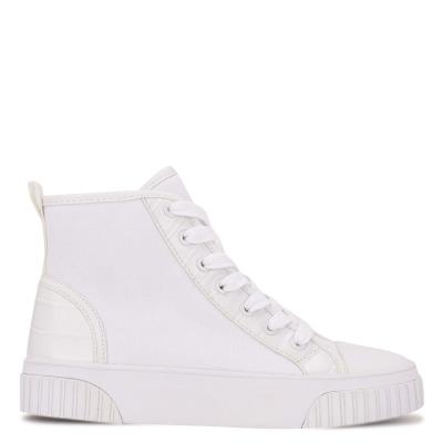 Nine West Dyiane High Top Sneakers White | YIAL42680