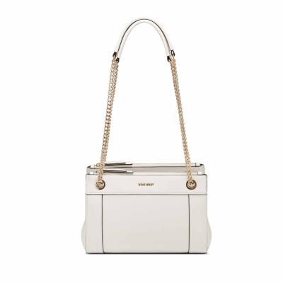 Nine West Ellie A List Crossbody Bags White | ZVHE48109