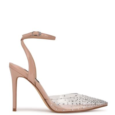 Nine West Foreva Ankle Strap Dress Pumps Beige | UCMG53740