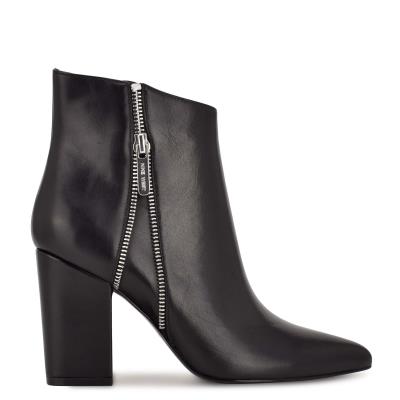 Nine West Glorya Heeled Booties Black | VKWO50368