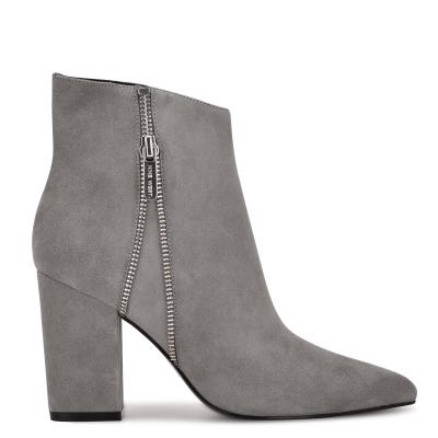 Nine West Glorya Heeled Booties Grey | IYBH12876