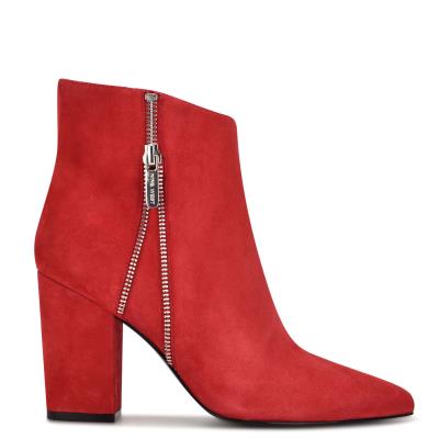 Nine West Glorya Heeled Booties Red | ZGWK02564