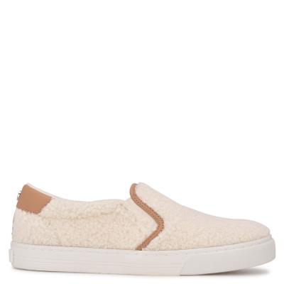 Nine West Lala Slip On Sneakers Cream | NCBS45039