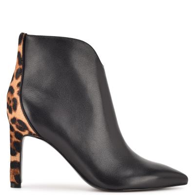 Nine West Mikale Pointy Toe Booties Black | XJHE60234