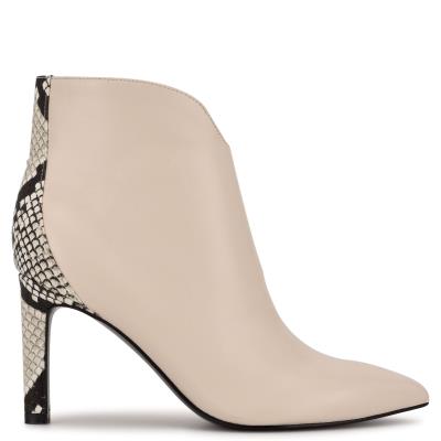 Nine West Mikale Pointy Toe Booties Cream | LCJZ87390