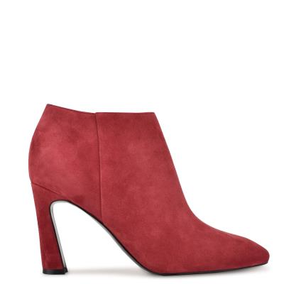 Nine West Raze Dress Booties Burgundy | JWYU09372