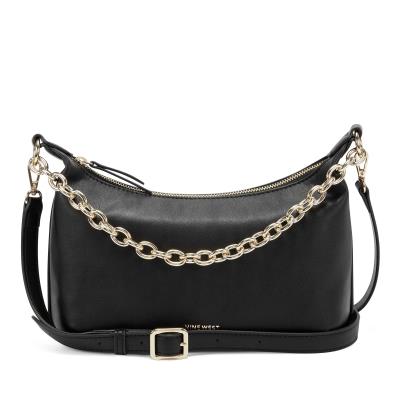 Nine West Ronnie Top Zip Shoulder Bag Shoulder Bags Black | ZXCT07492